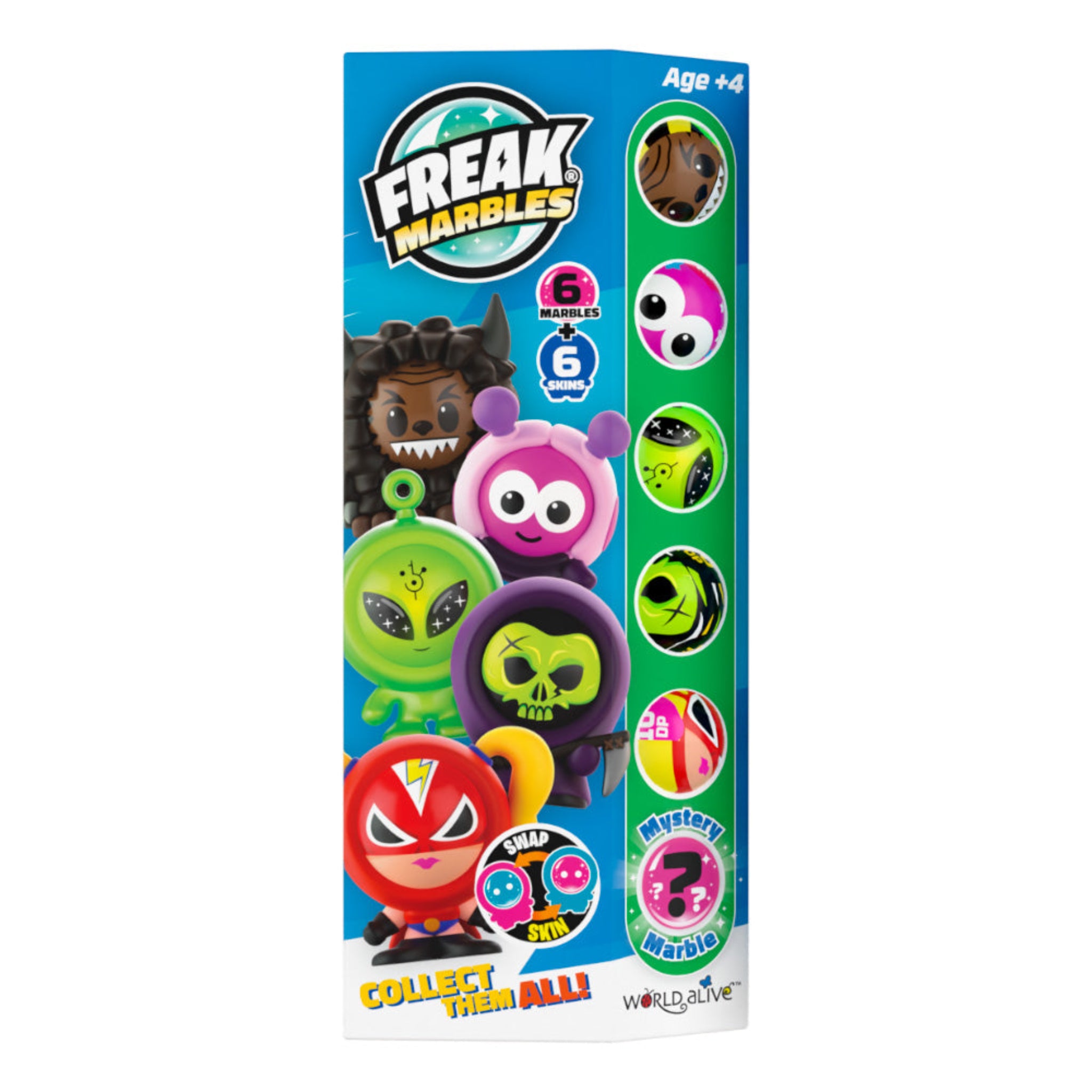 Freak Marbles Totem 6-Pack Assorted Green – Toy Kingdom South Africa