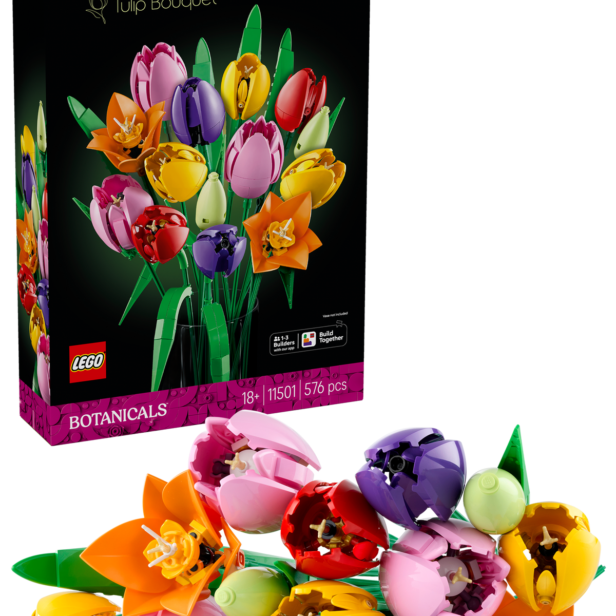 LEGO Botanicals Tulip Bouquet 11501 – 576 Pieces – Adults – Toy
