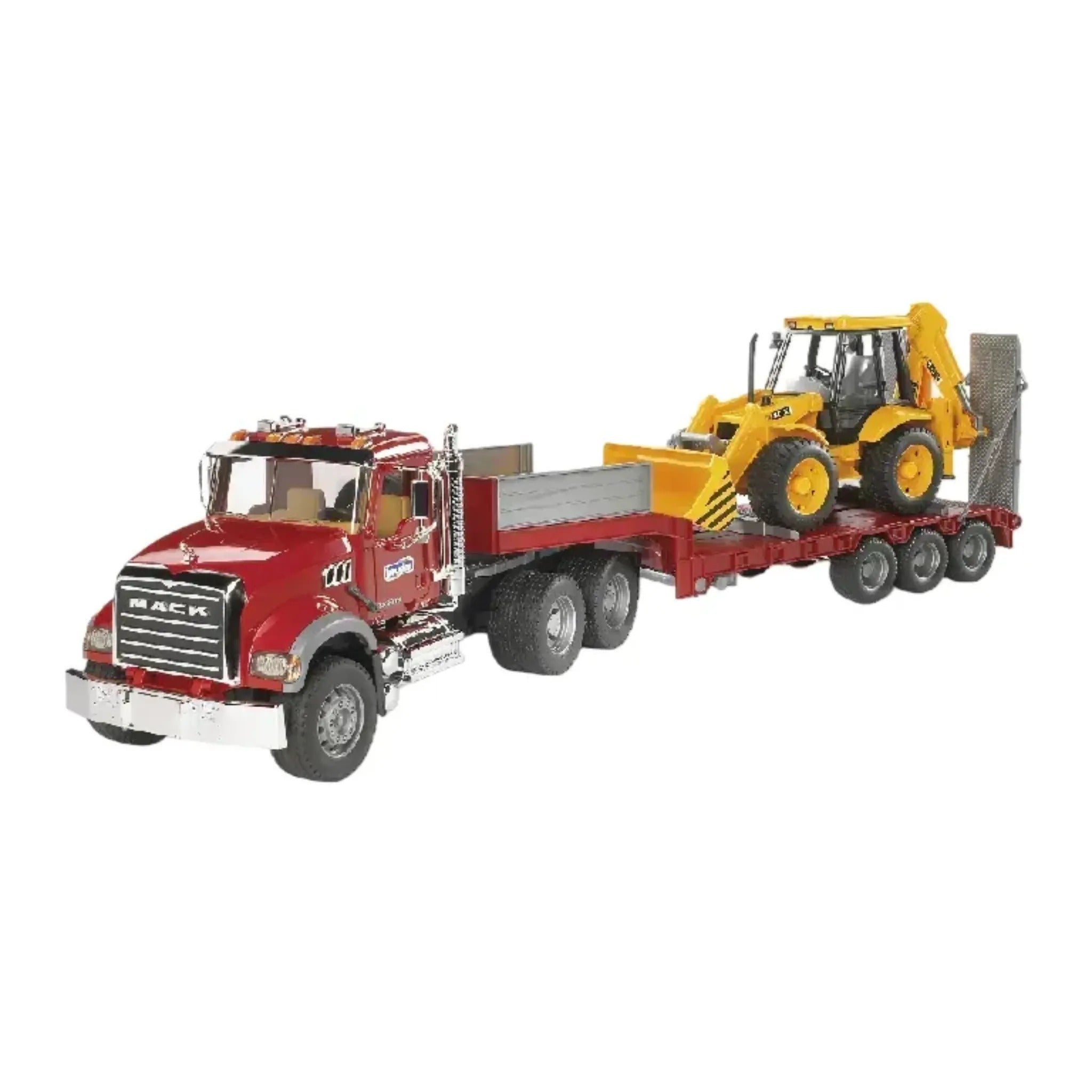 Mack Granite Truck with Low Loader & JCB – Toy Kingdom South Africa