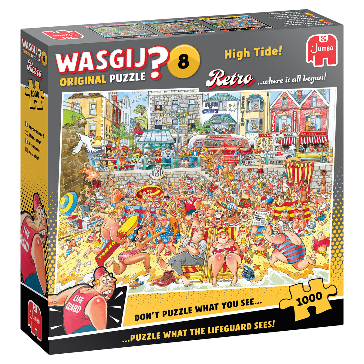 Jumbo Wasgij Original - High Tide #8 1000 Pcs (81925) 100 Jumbo Wasgij Original 8: High Tide - 1000 Wasgij Puzzles 1000 Pieces
