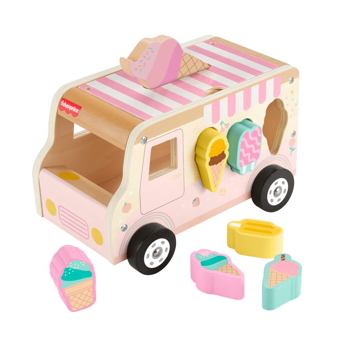 Fisher-Price Wooden Ice Cream Shape Sorter Set – Toy Kingdom South