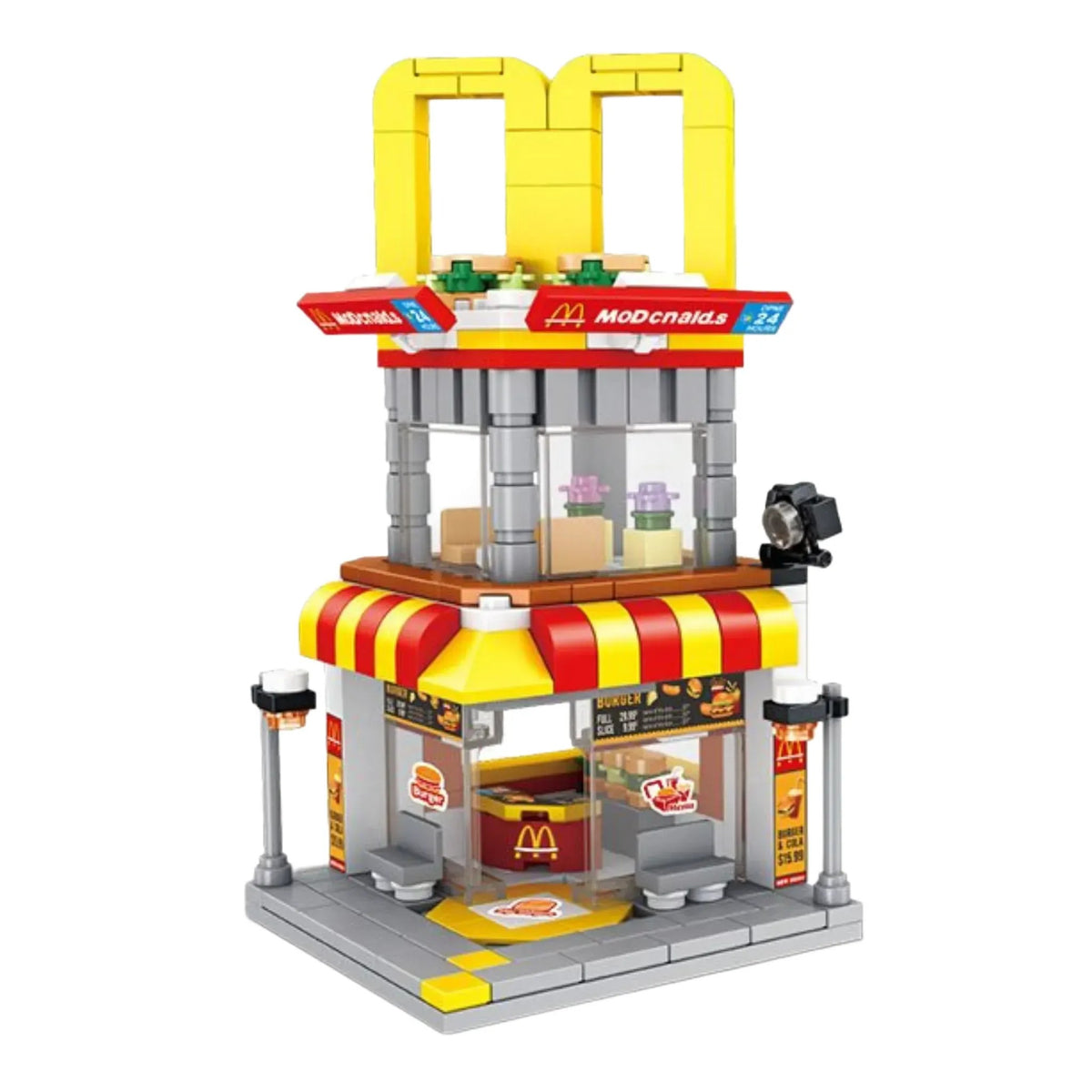 Mcdonald Sembo Lego Street View Series McDonalds (243 Pieces