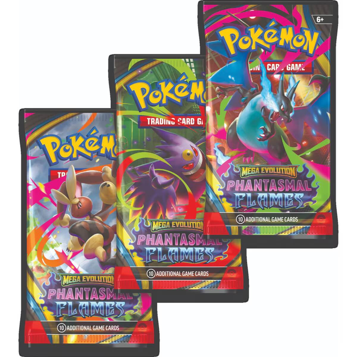 Pokemon: Mega Evolution—Phantasmal Flames - 3-Pack Blister – Toy