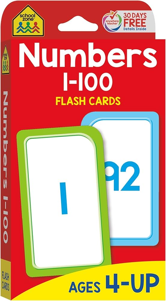 School Zone Numbers 1-100 Flash Cards – Toy Kingdom South Africa