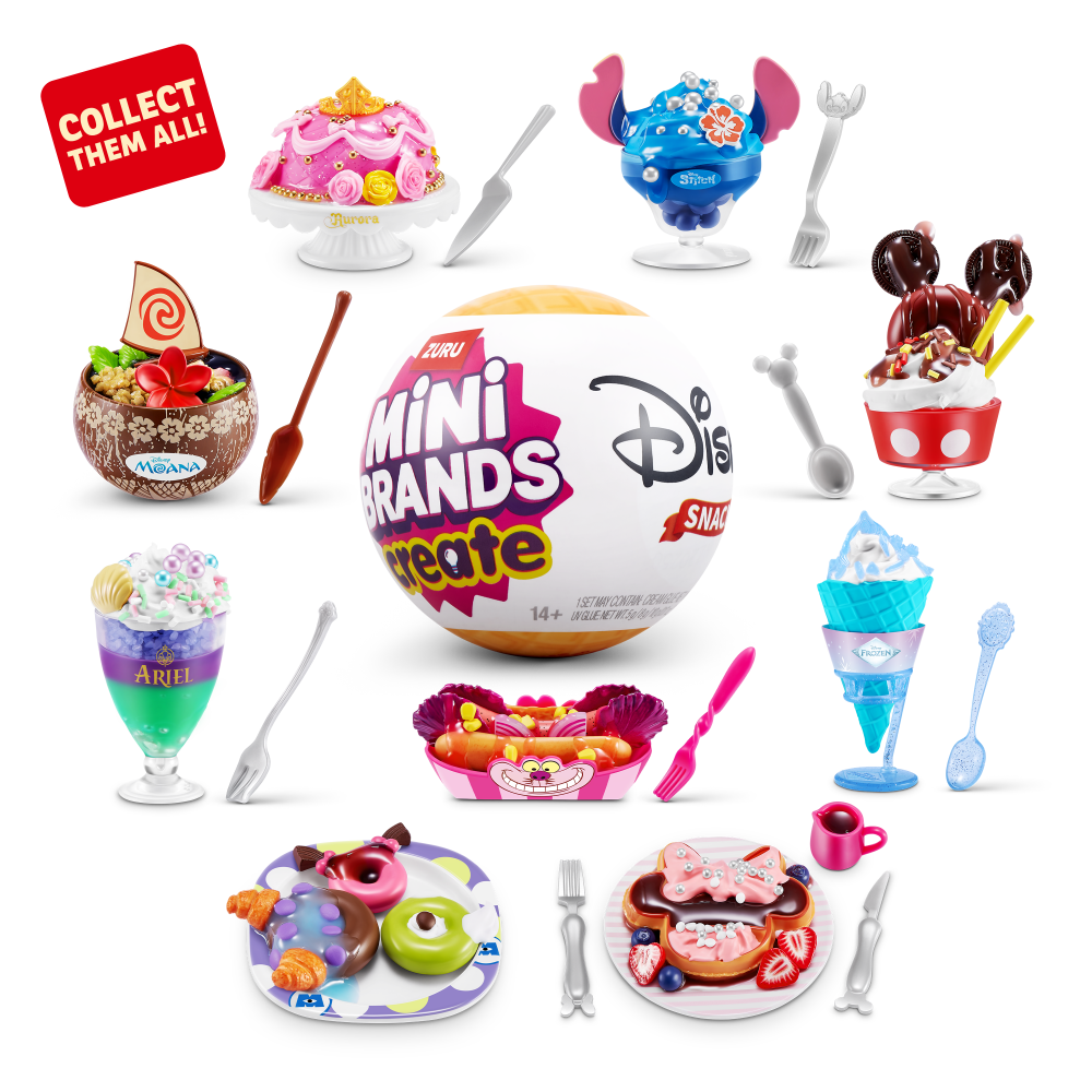 あちゃ★DISNEY RESORT　 新品　お土産　 ギフト　プレゼント Mini Brands Disney Snacks Create Series 1 Surprise Pack – Toy