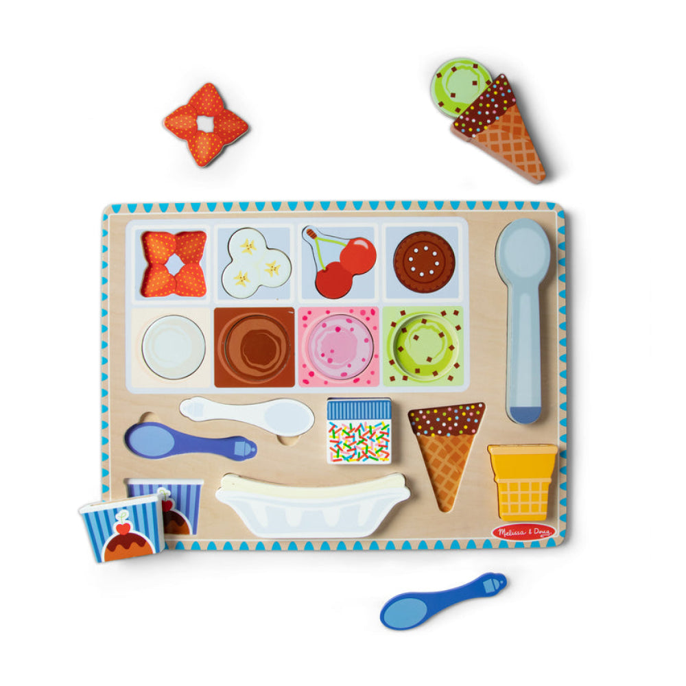 Melissa & Doug Wooden Mag Ice Cream Puzzle Playset – Toy Kingdom