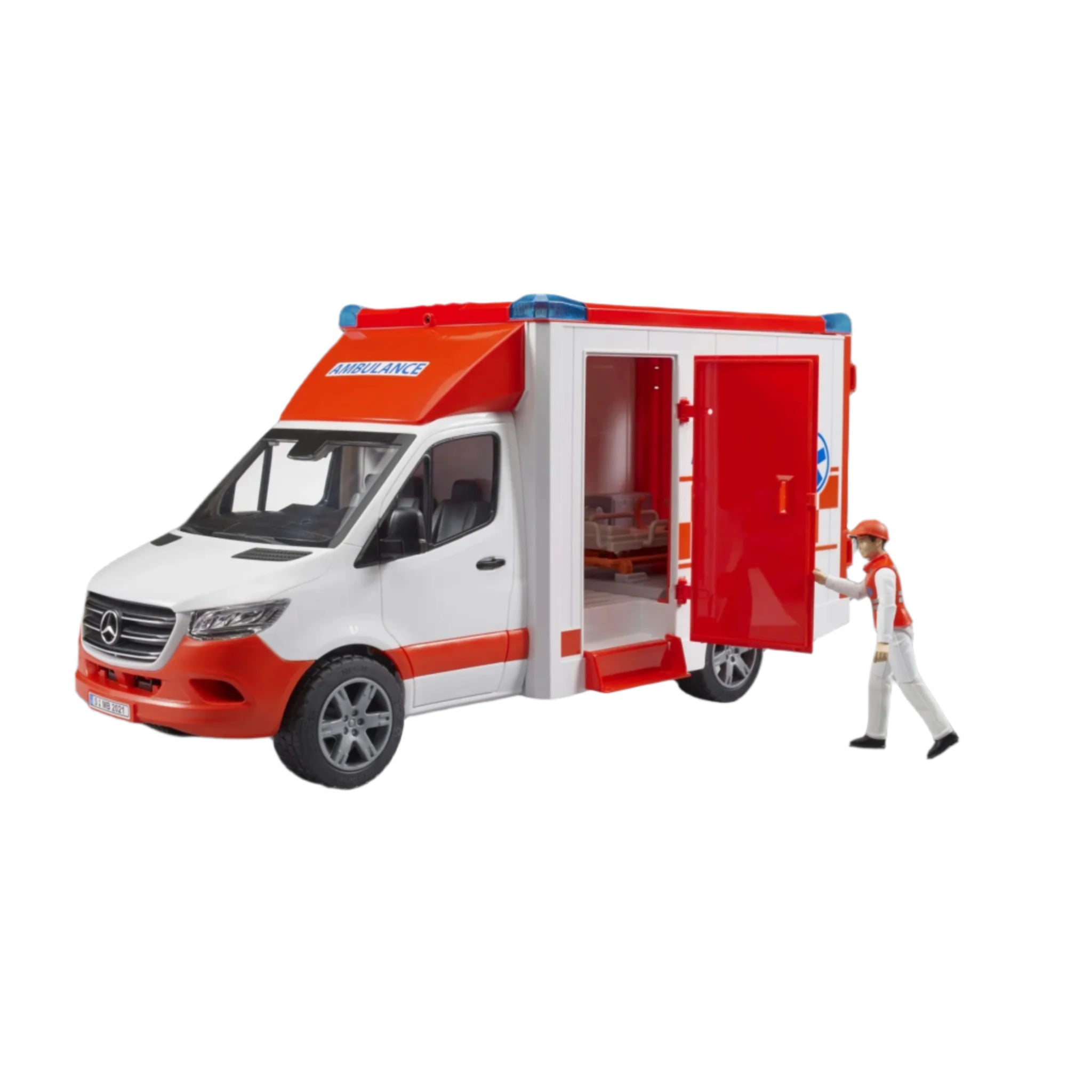 Ambulance Mercedes Sprinter BRUDER - Jouet Avec Sons Et Lumières - Module D'Intervention