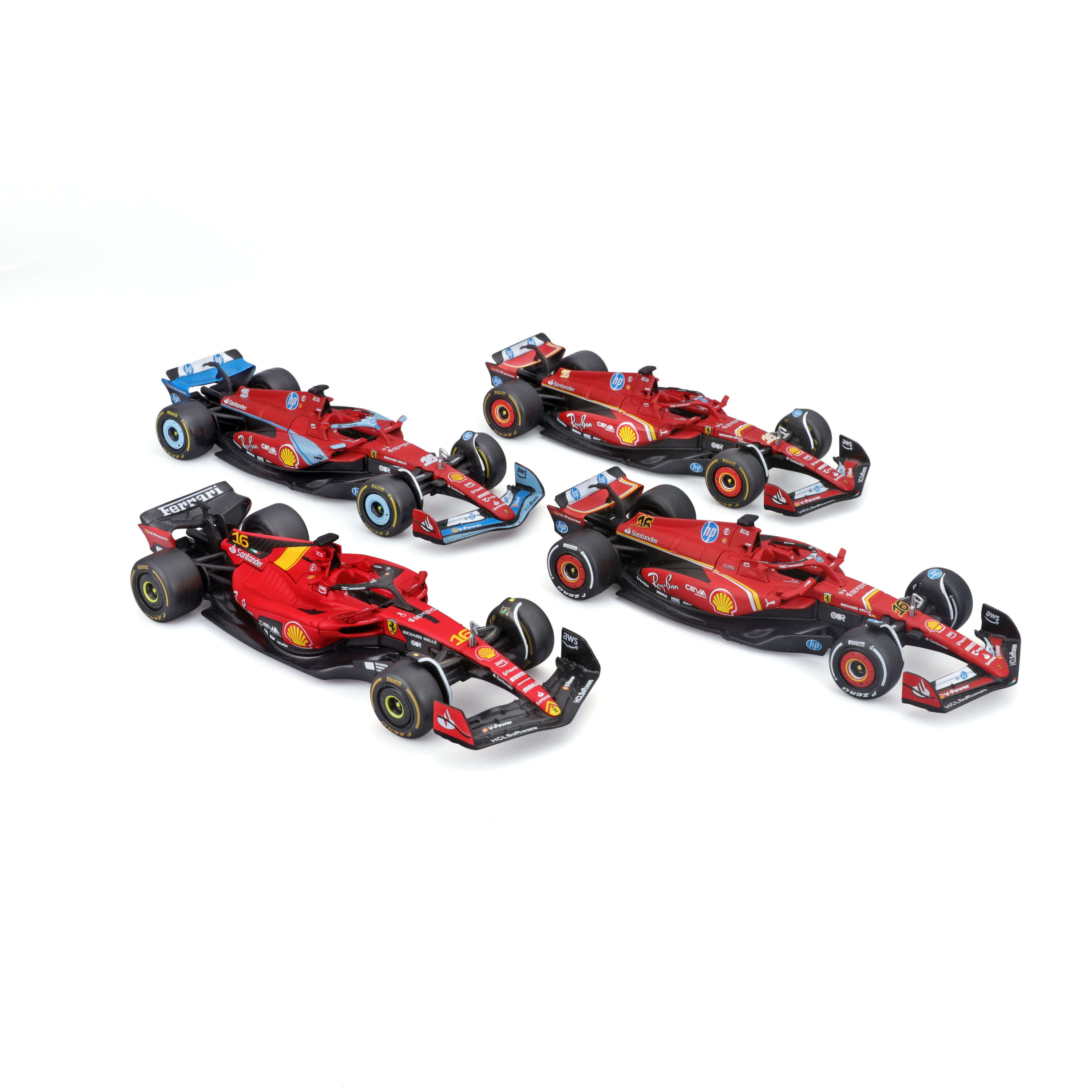 Bburago 1/43 Ferrari F1 Charles Leclerc 4-Pack Set – Toy Kingdom