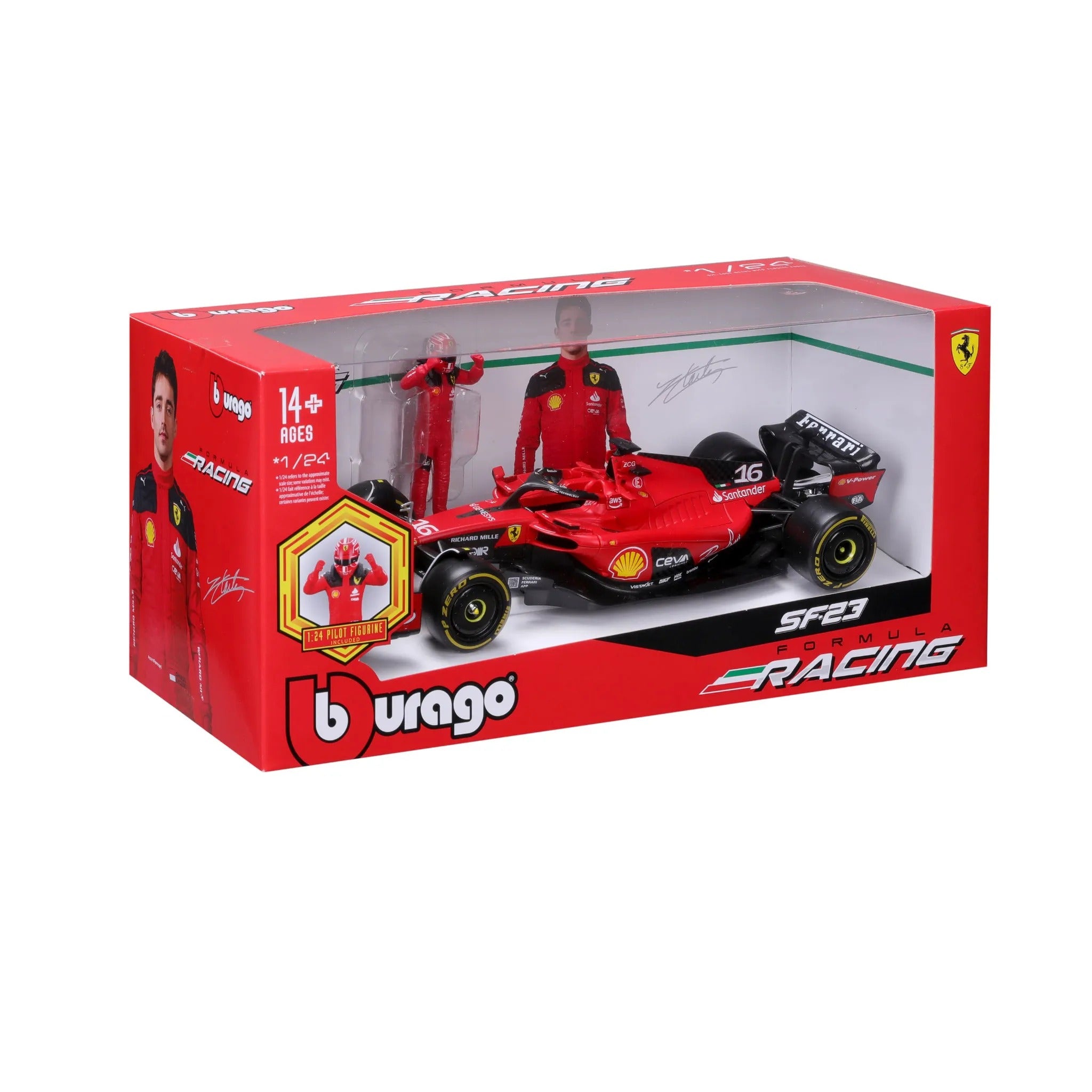 1/24 Ferrari F1 SF-23 with driver figure - #16 Charles Leclerc