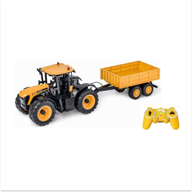 Double Eagle 1/16 Jcb Farm Tractor And Trailer - Remote Control Vehicle