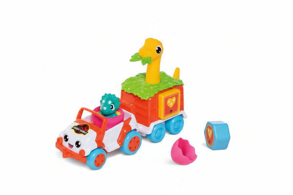 Toomies Tomy Dino Rescue Ranger – Giocattolo Educativo Per Bambini 12+ Mesi Con Dinosauro, Uovo Da Abbinare E Suoni, Spingi E Vai