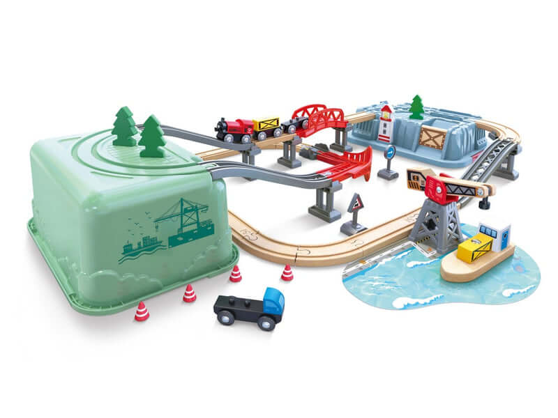 Hape Railway Bucket Harbour Set – Toy Kingdom South Africa