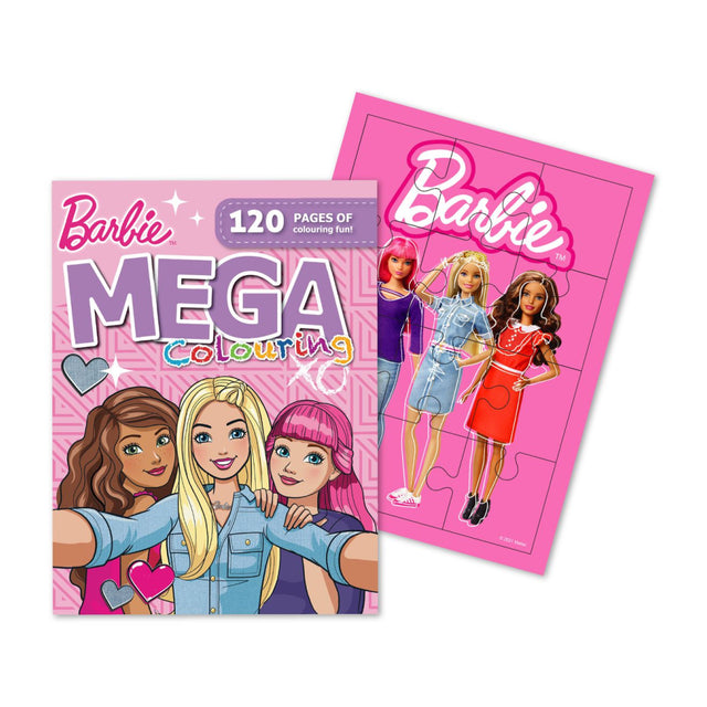 Empire Books Barbie 120 Page Colouring Book With 12 Piece Puzzle