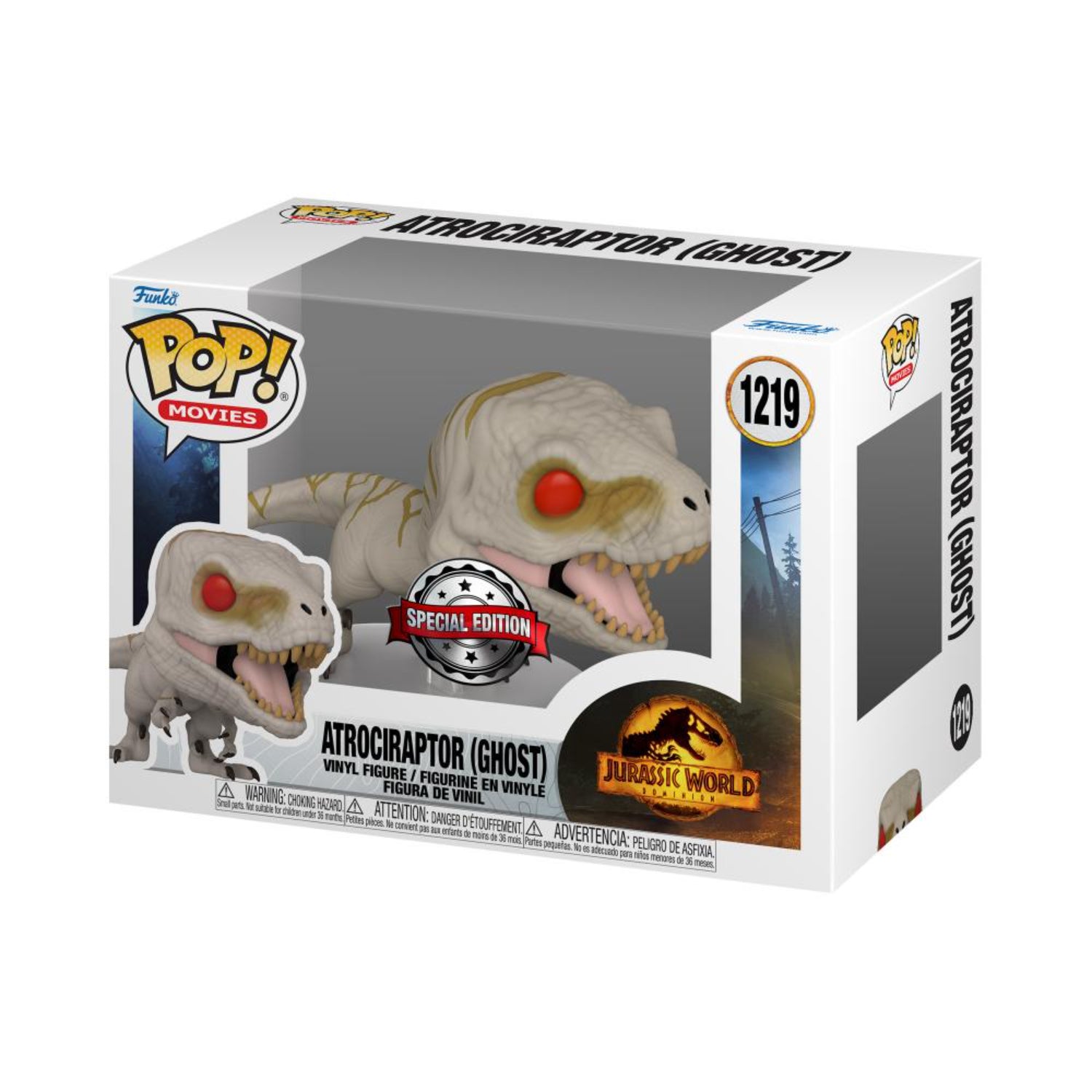 Funko Pop! Jurassic World: Dominion – Atrociraptor (Ghost) Lunging