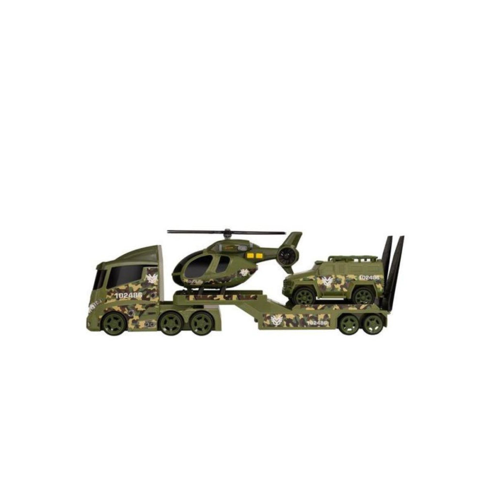 Teamsterz Lrge Light And Snd Military Transport – Toy Kingdom