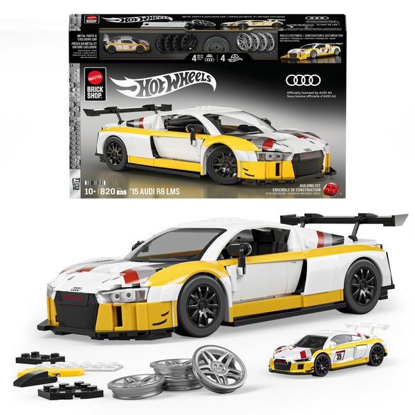 Mattel Brick Shop Hot Wheels '15 Audi R8 LMS Elite Series – Toy