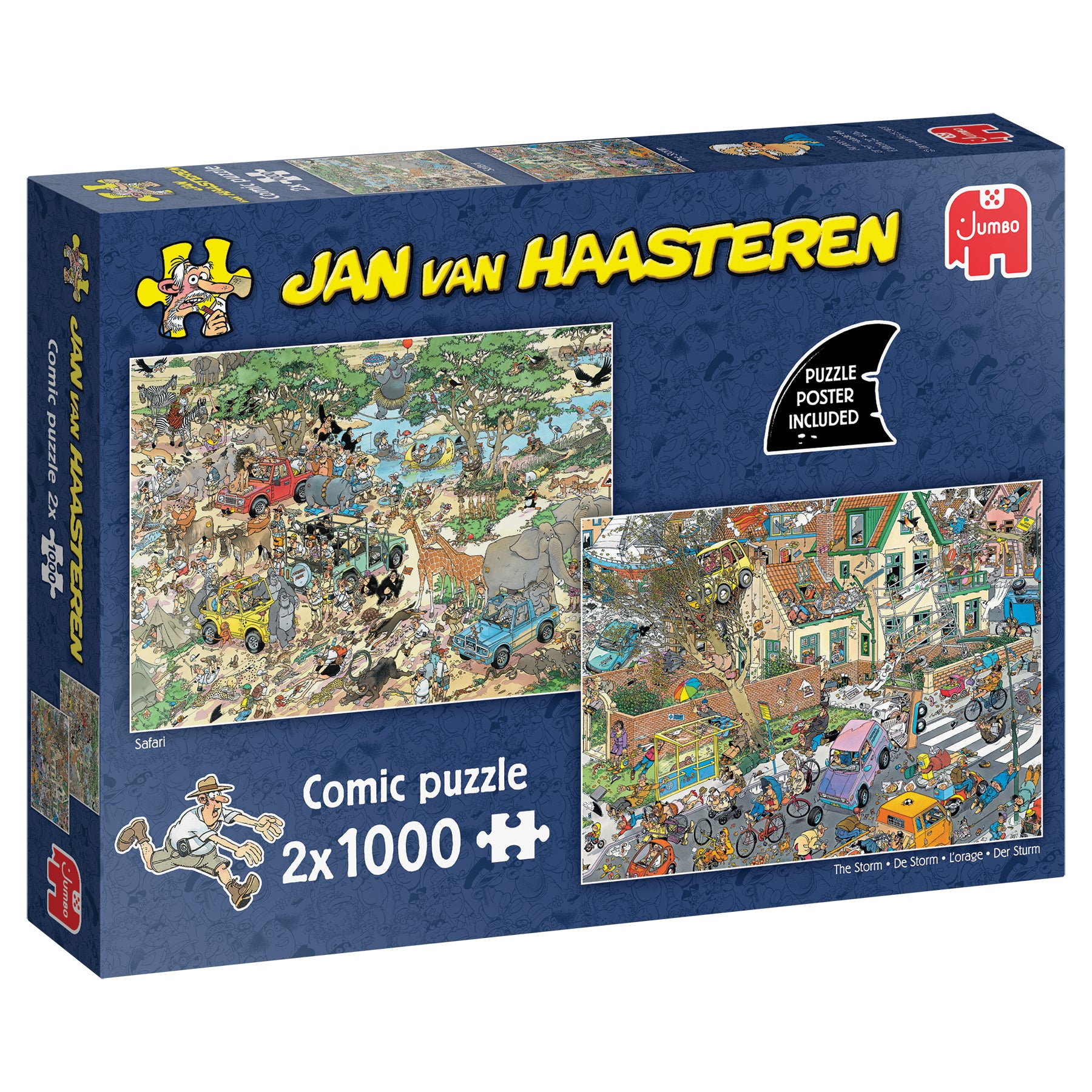 Jan van Haasteren - Safari & Storm Puzzle (2x1000 Pieces) – Toy