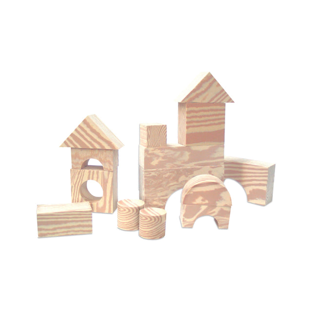 WOOD LIKE EDU BLOCKS 80PCS PVC