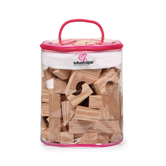 WOOD LIKE EDU BLOCKS 80PCS PVC