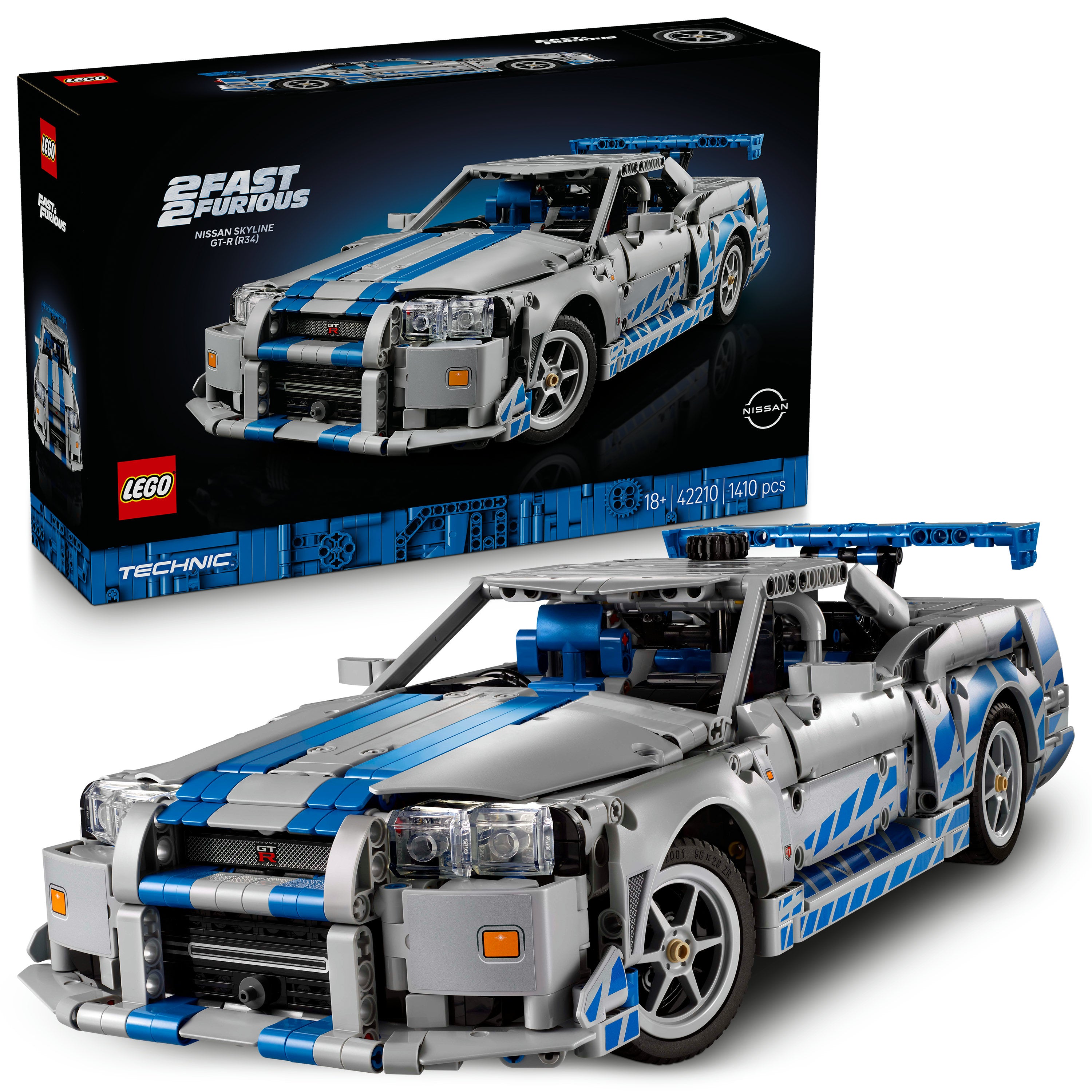 LEGO® Technic 2 Fast 2 Furious Nissan Skyline GT-R (R34) Car – Toy