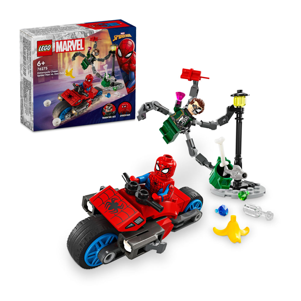 LEGO® Marvel Motorcycle Chase: Spider-Man vs. Doc Ock 76275 – Toy