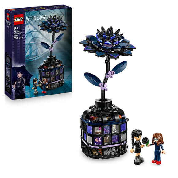 LEGO® Wednesday Black Dahlia Flower Halloween Gift, Faux Plant