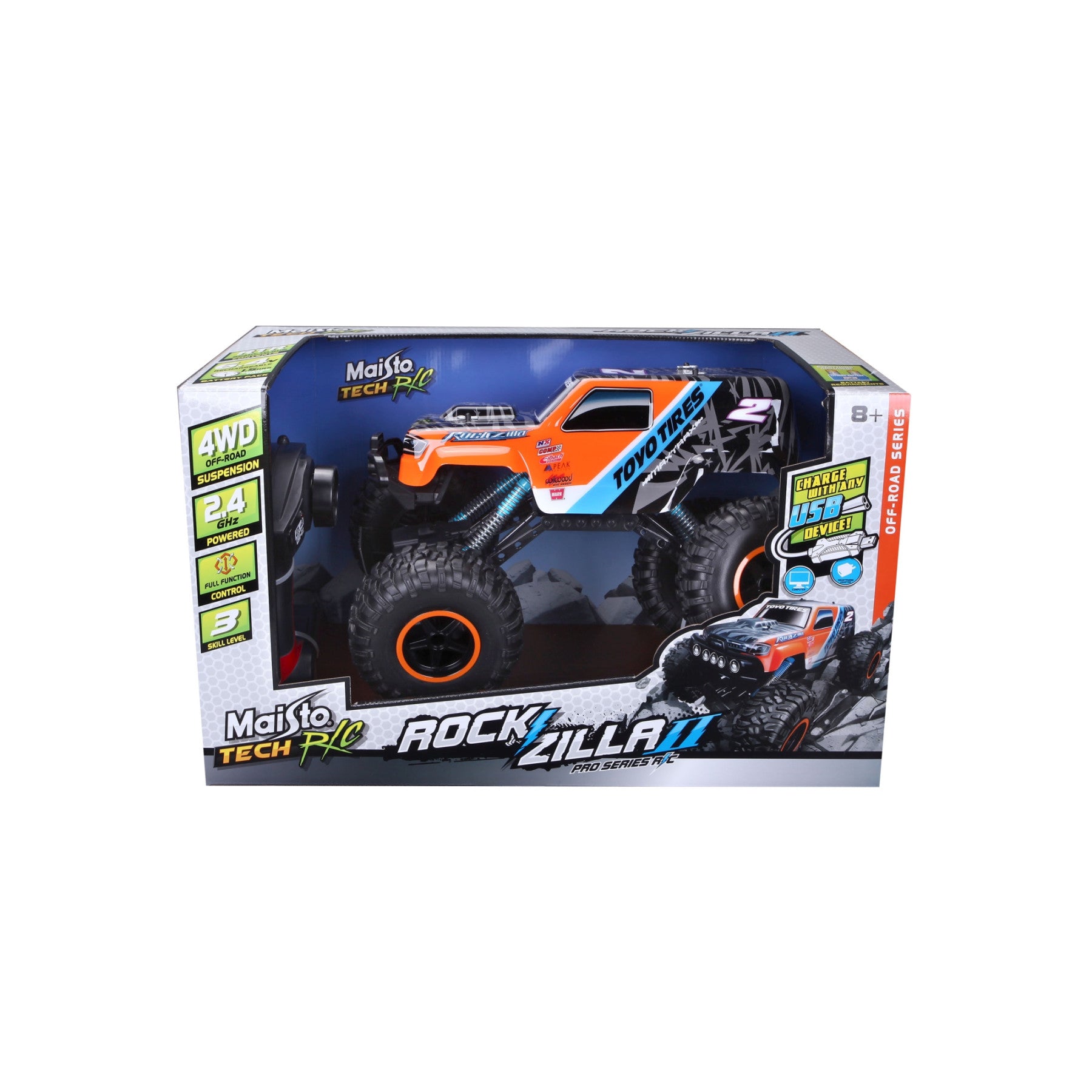 R/C RockZilla II - 2.4GHz - 42cm! (USB Rechargeable Vehicle) – Toy