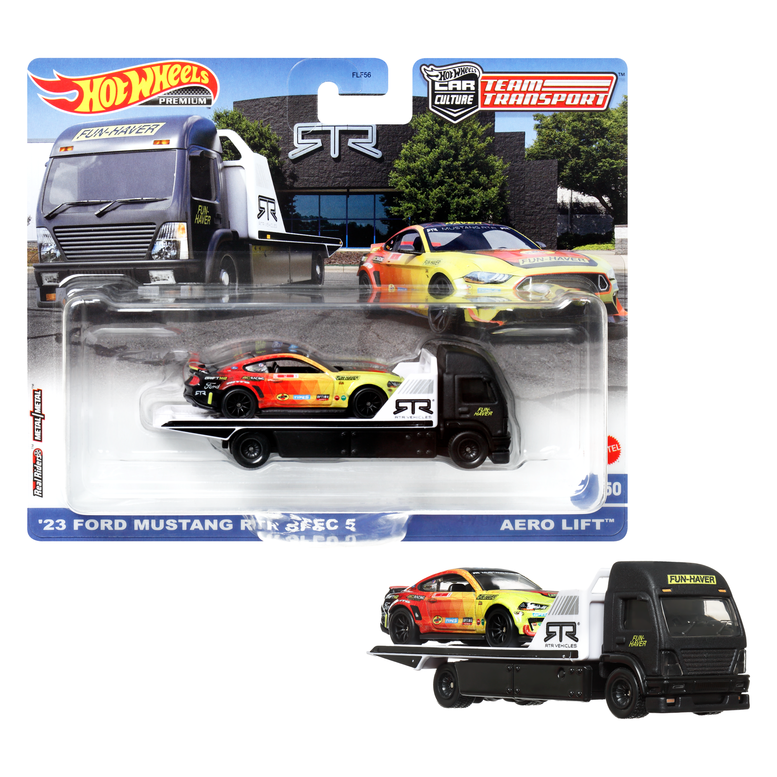 ミニカー R065 Hot Wheels PREMIUM TEAM TRANSPORT Hot Wheels Premium Team Transport Truck & Race Car 2-Pack