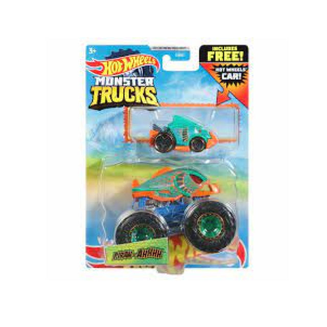 Hot Wheels Monster Trucks 1:64 2Pck Vechile Assorted