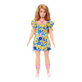 Barbie Fashion Yellow Blue Floral