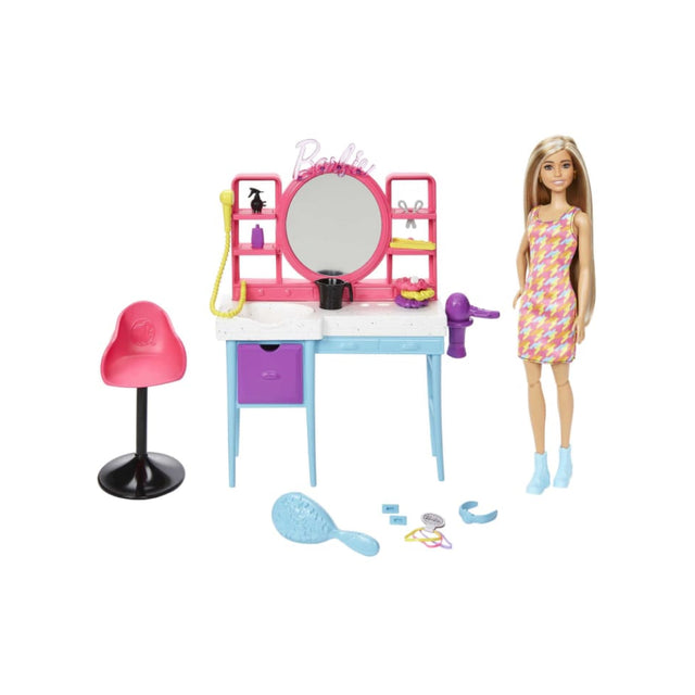 Barbie Doll And Hair Salon Playset