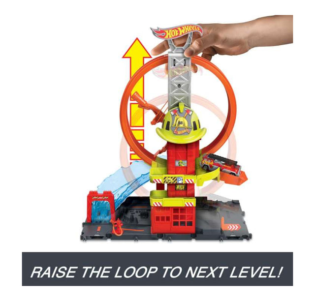 Hot Wheels® City Super Loop Fire Station