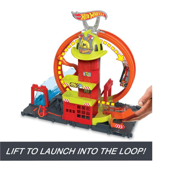 Hot Wheels® City Super Loop Fire Station