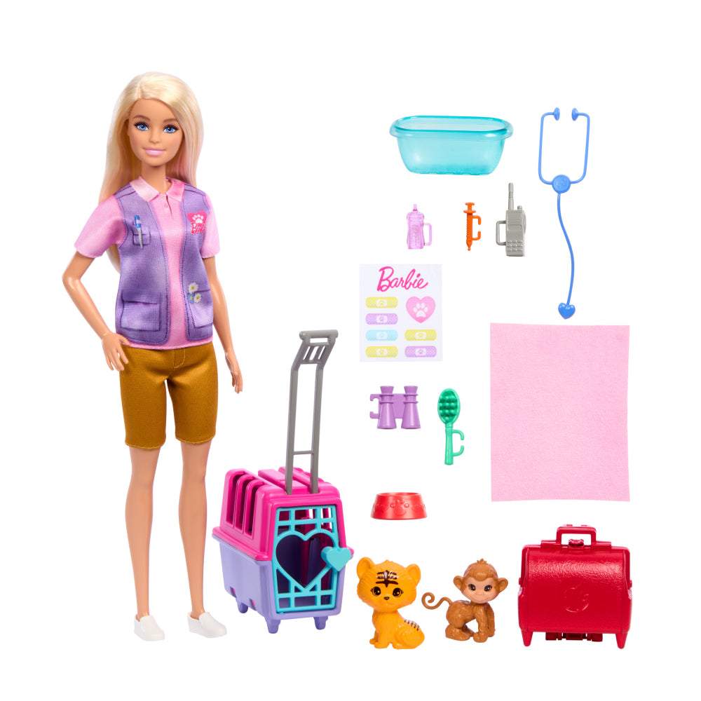 Barbie Animal Rescue and Recover Doll Playset and Accessories