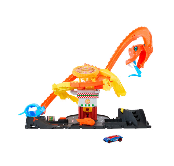 Hot Wheels Pizza Slam Cobra Attack Playset and 1:64 Vehicle – Toy