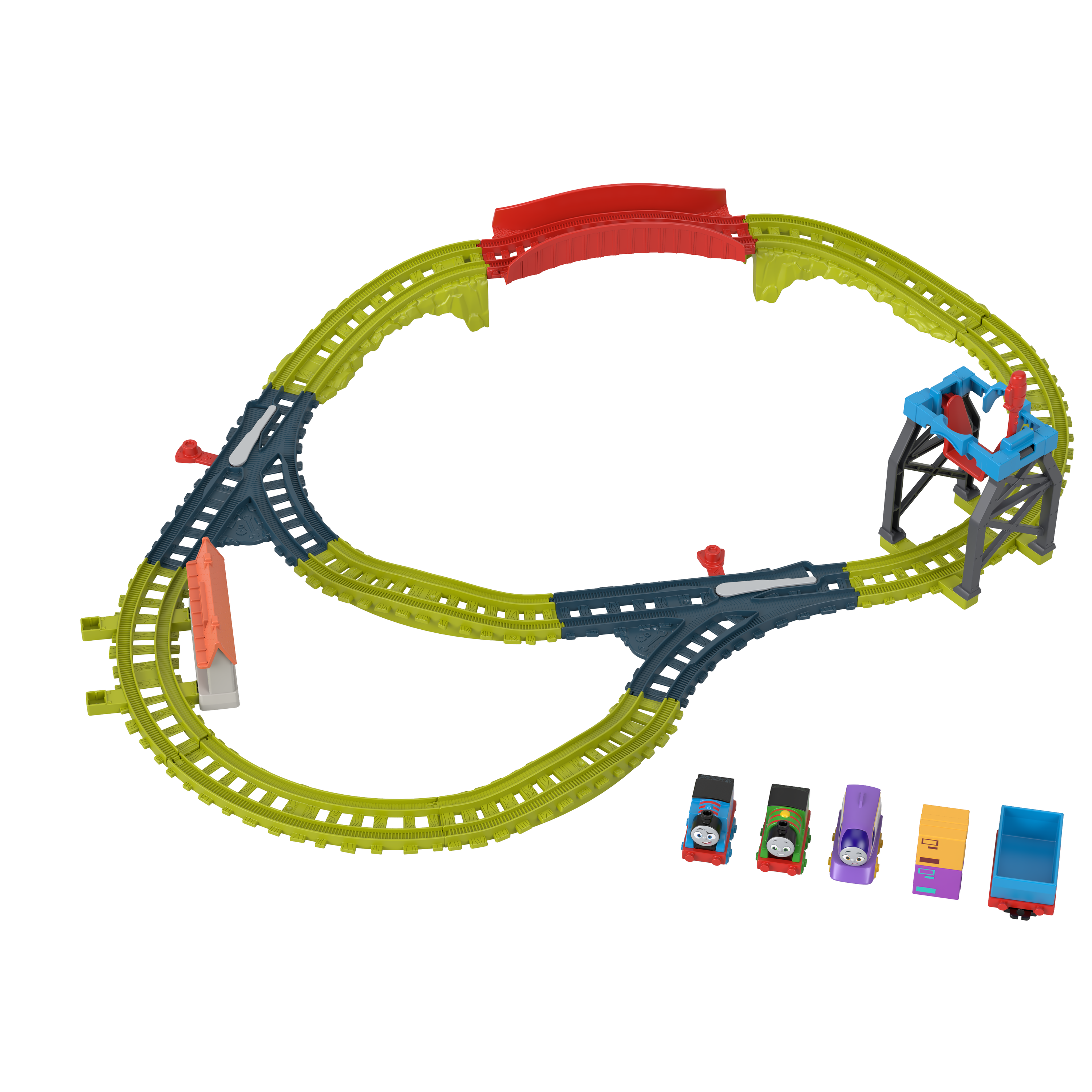 その他 yoursky Thomas POPUP DMD Fisher-Price® Thomas & Friends™ Teamwork 3-Engine Track Set – Toy