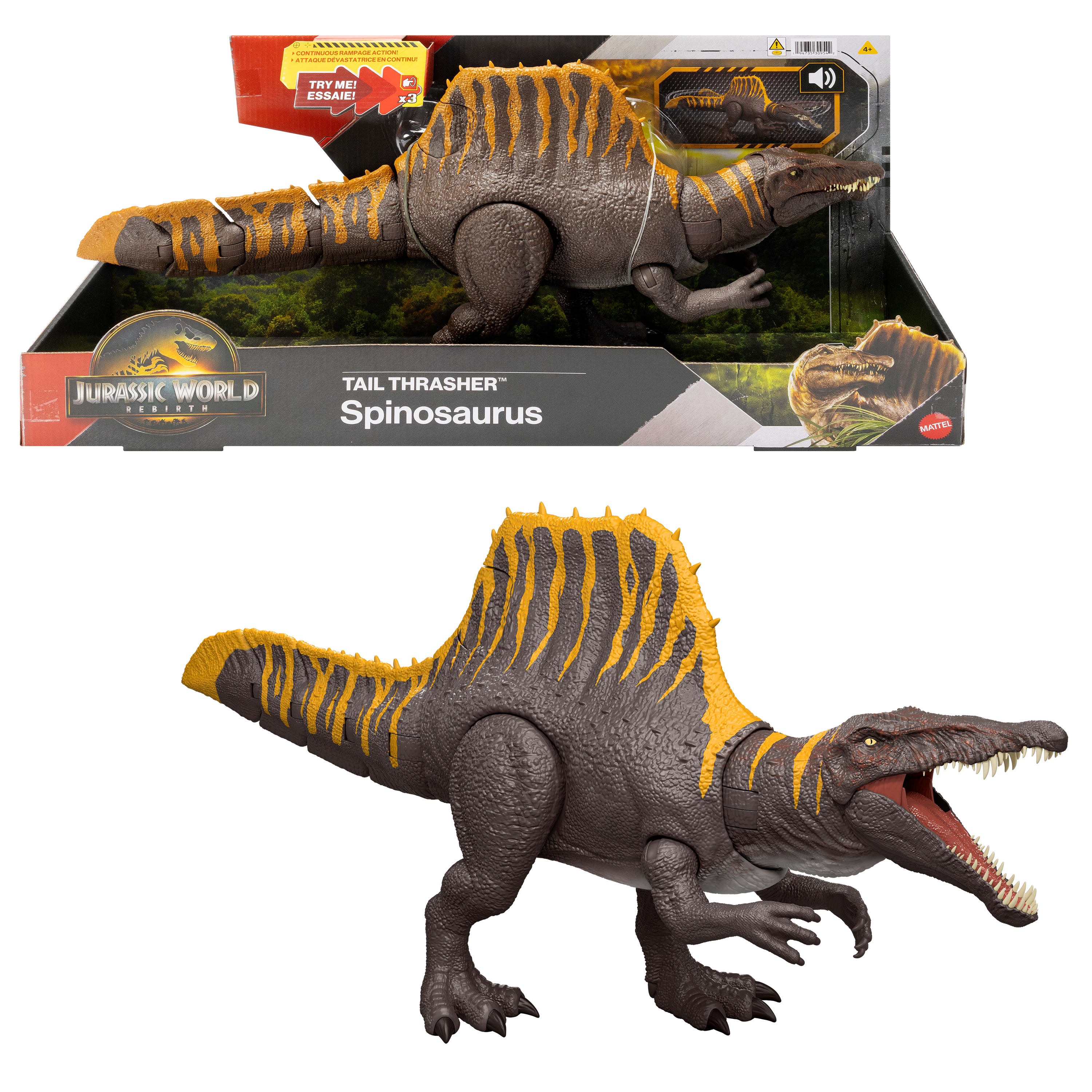corocoro！！ディノス 10万dinos Jurassic World Rebirth Tail Thrasher Spinosaurus Action Figure