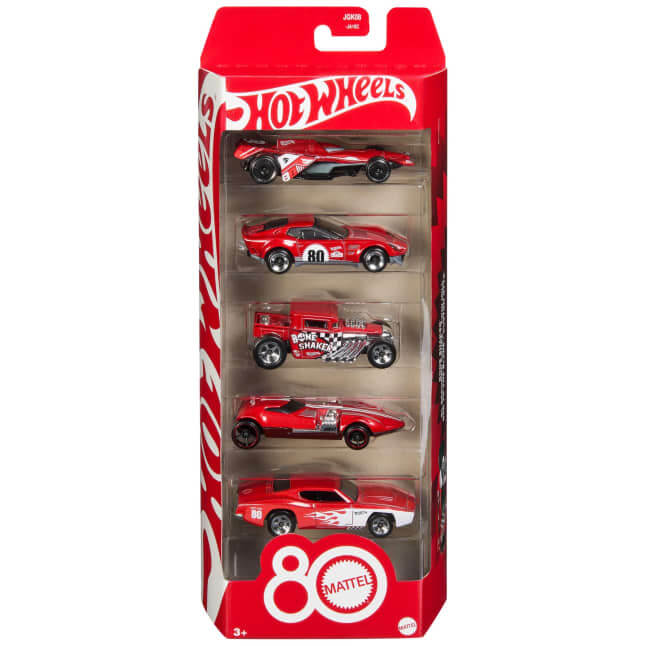 Hot Wheels 80th Anniversary 5-Pack Of 1:64 Scale Vehicle – Toy