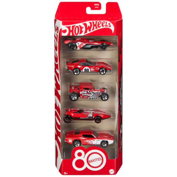 Hot Wheels 80th Anniversary 5-Pack of 1:64 Scale Vehicle – Toy
