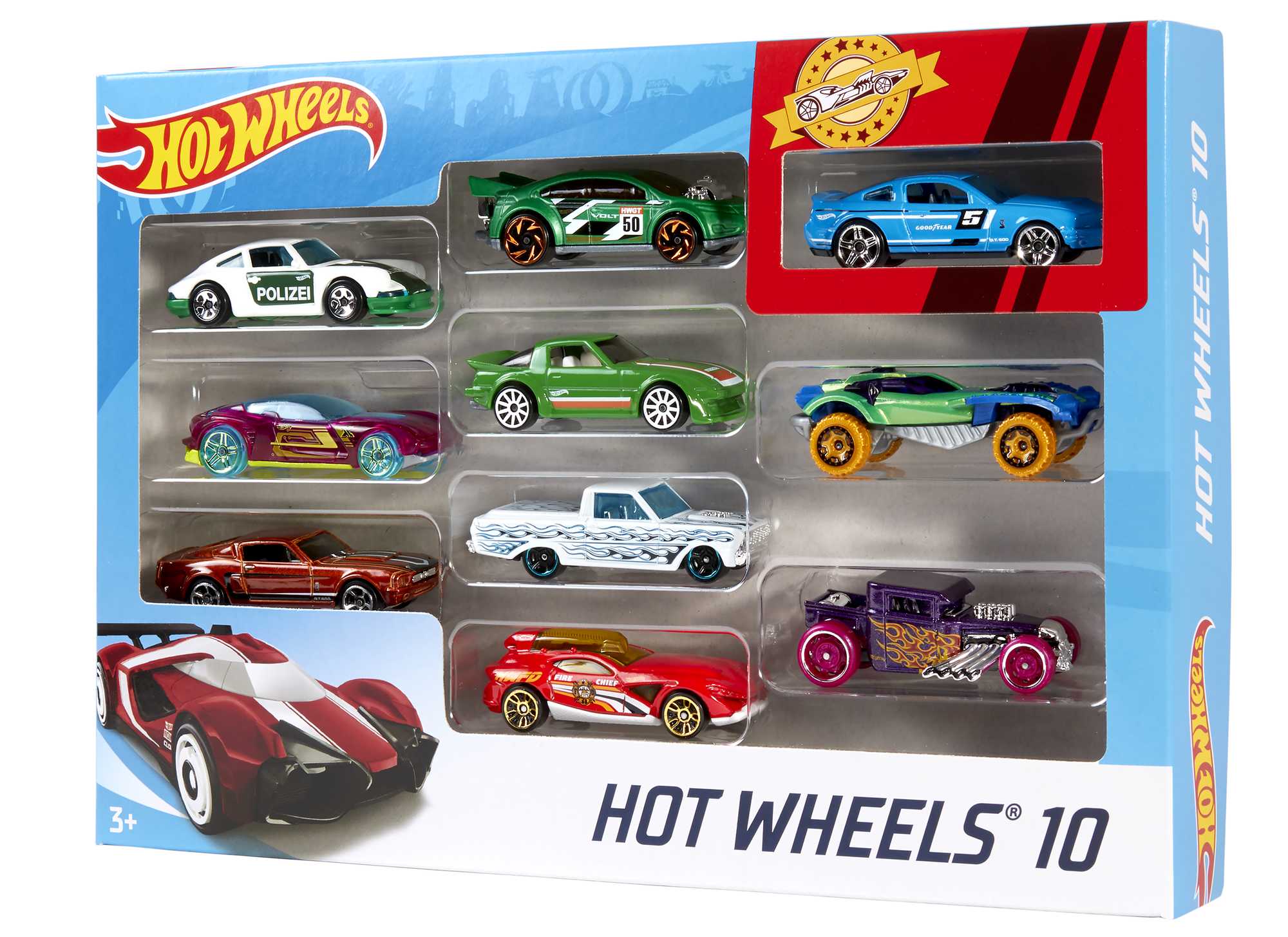 Hot Wheels 10-Pack 1:64 Scale Vehicle Assorted – Toy Kingdom South