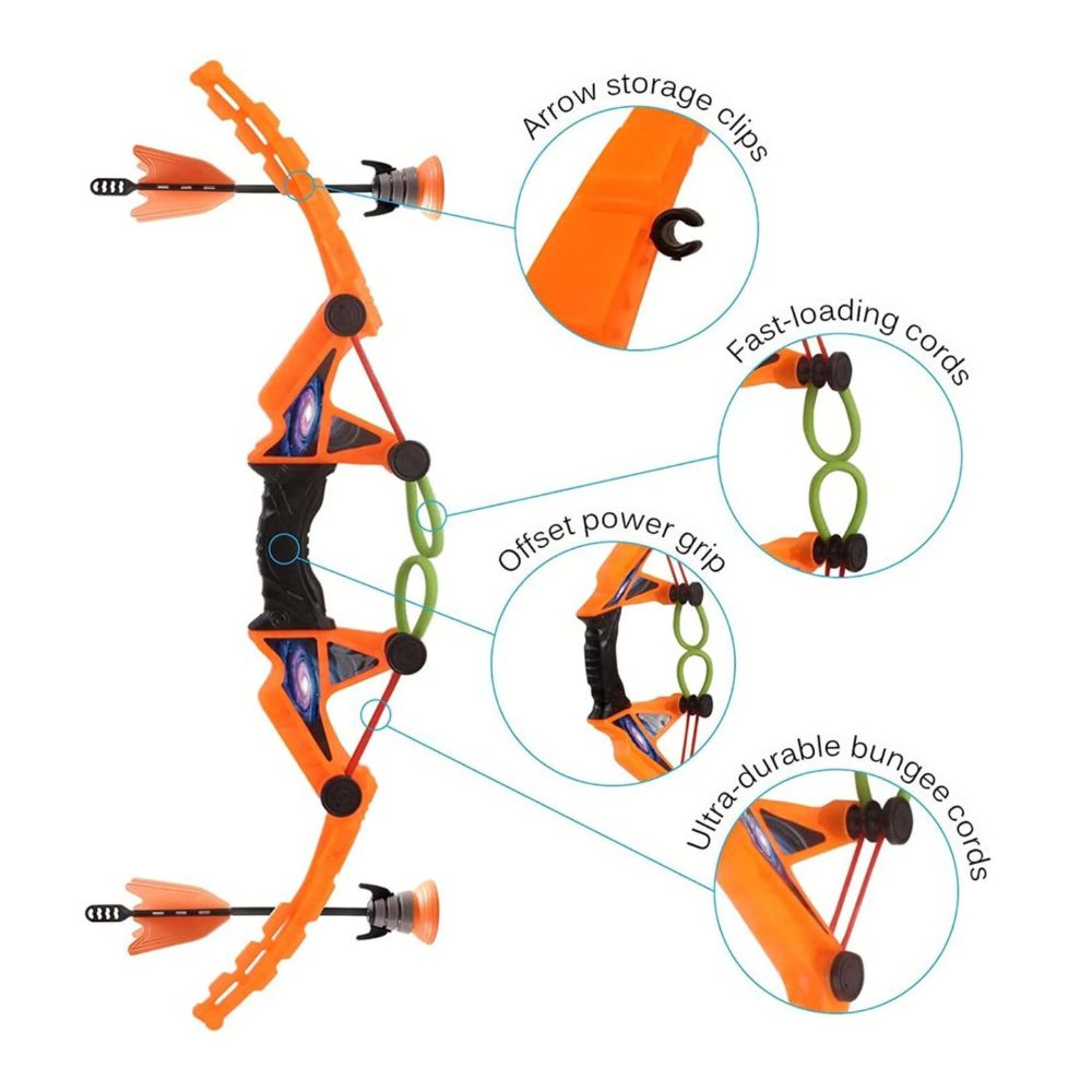 Kids Bow and Arrow Toy Set with Suction Cup Arrows – Toy Kingdom