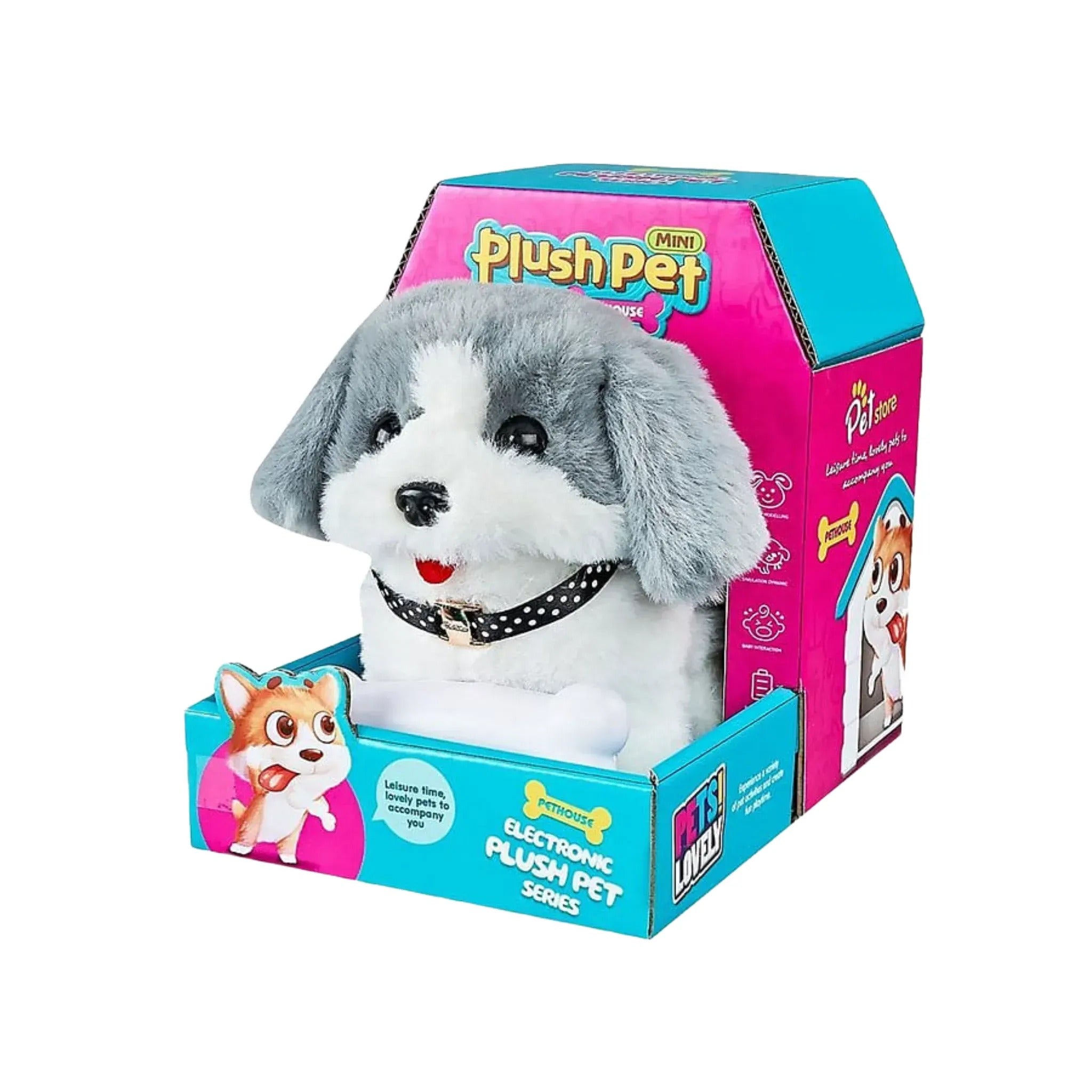 Electronic Plush White Dog With Bone Toy Kingdom South Africa