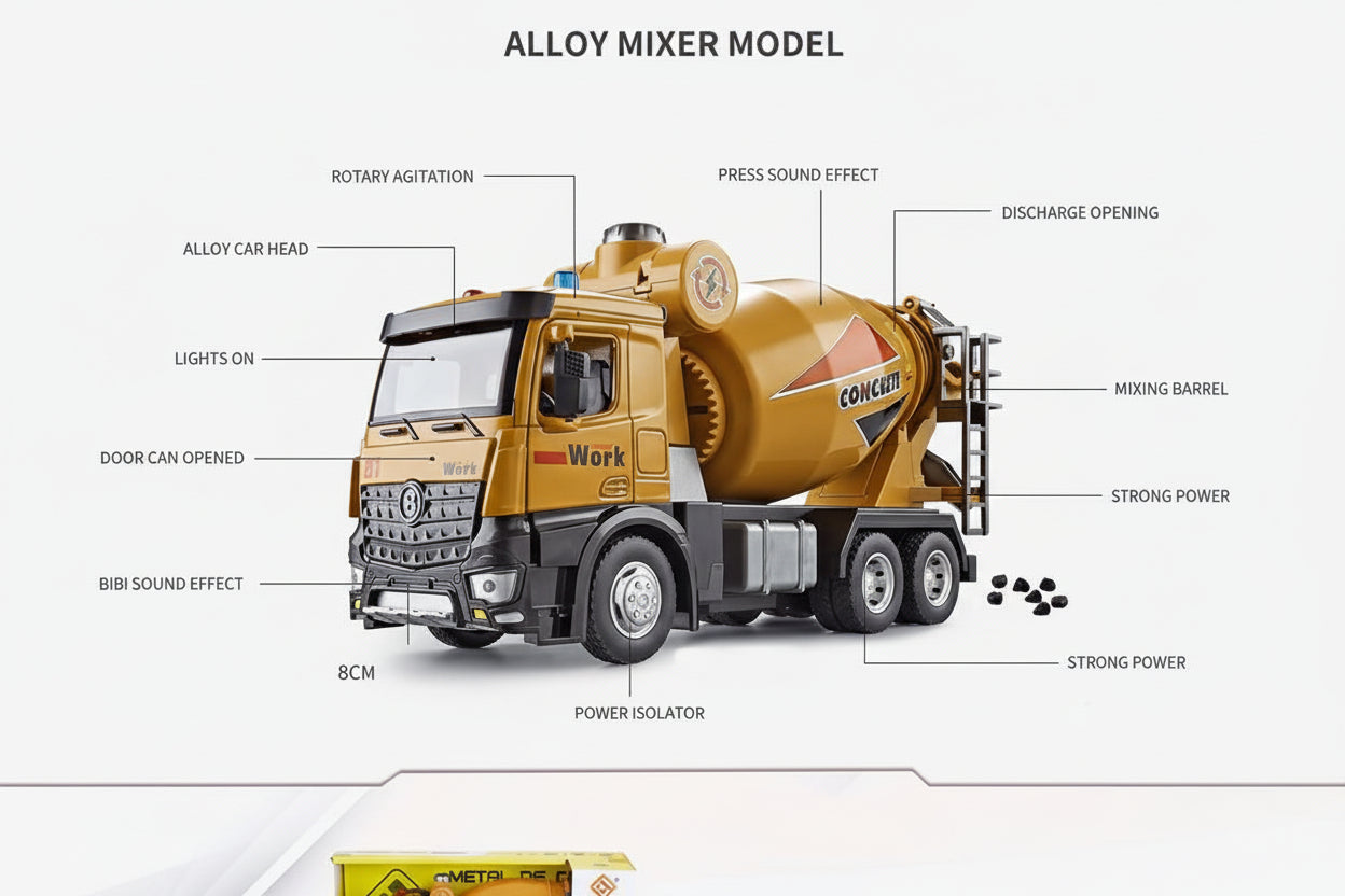 Jia Du Toys Alloy Mixer Truck