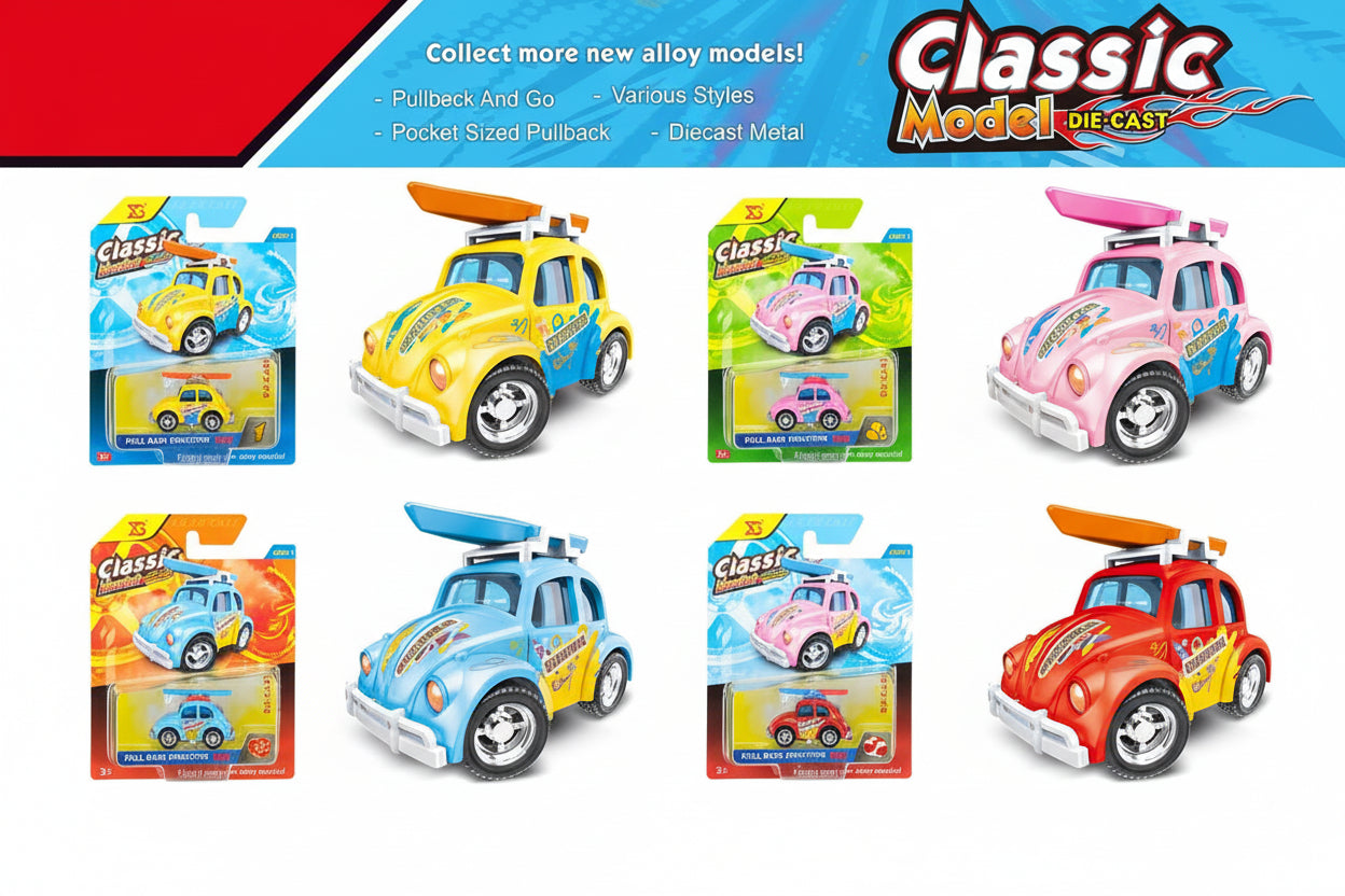 Assorted Alloy Pullback Printed Vintage Cars – Toy Kingdom South