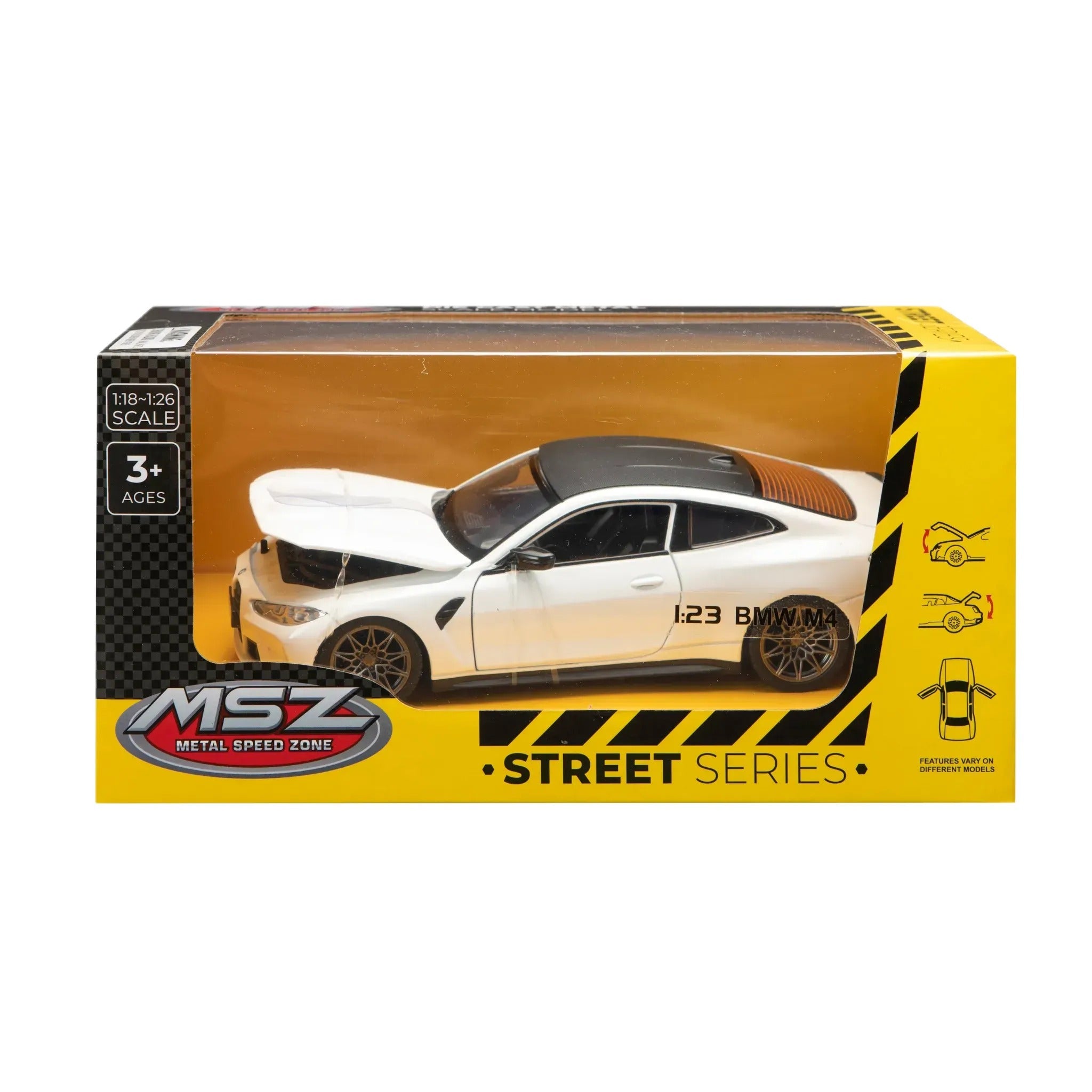 1/24 BMW M4 G82 (20cm Long) - White – Toy Kingdom South Africa