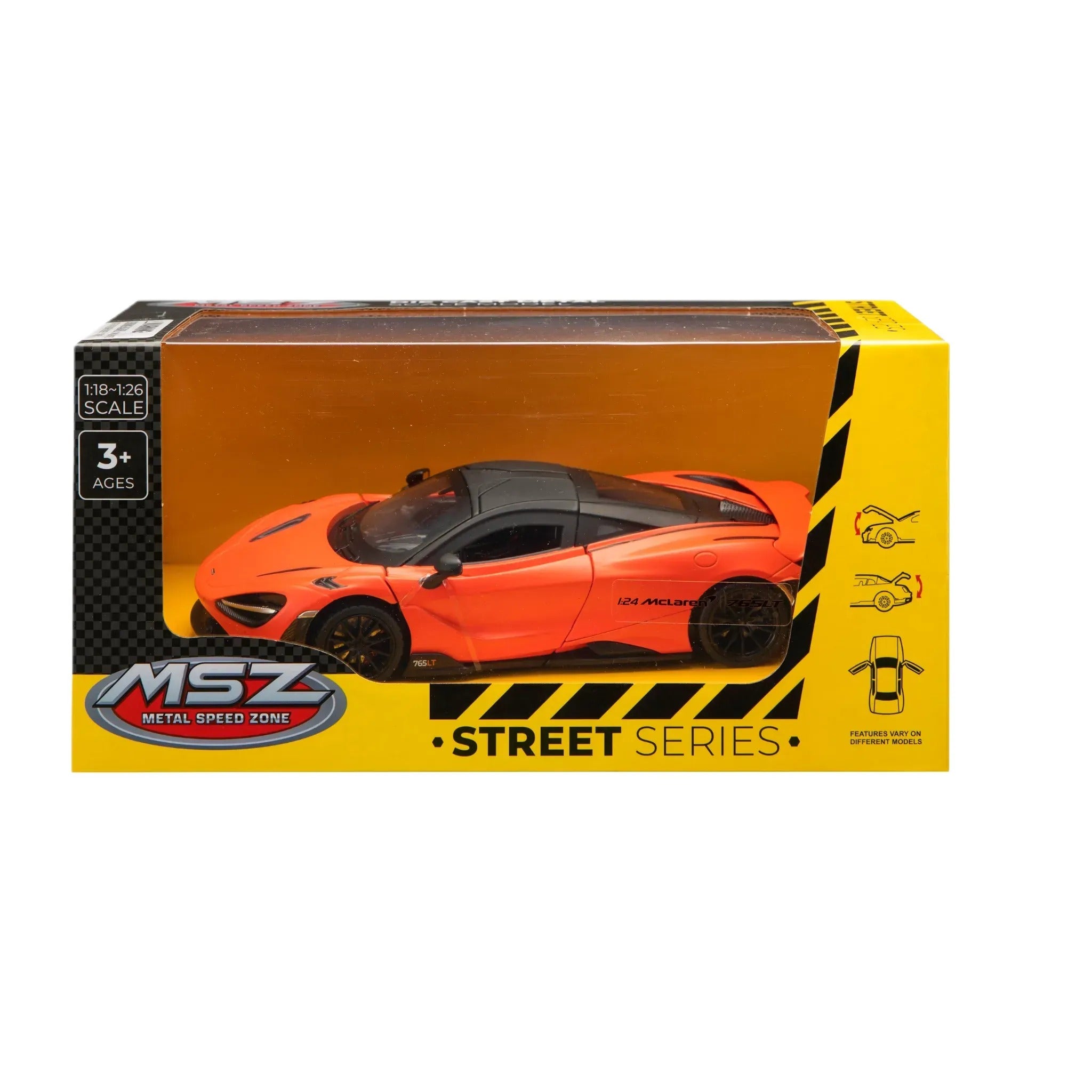 1/24 Mclaren 765 LT (20cm Long) - Orange – Toy Kingdom South Africa