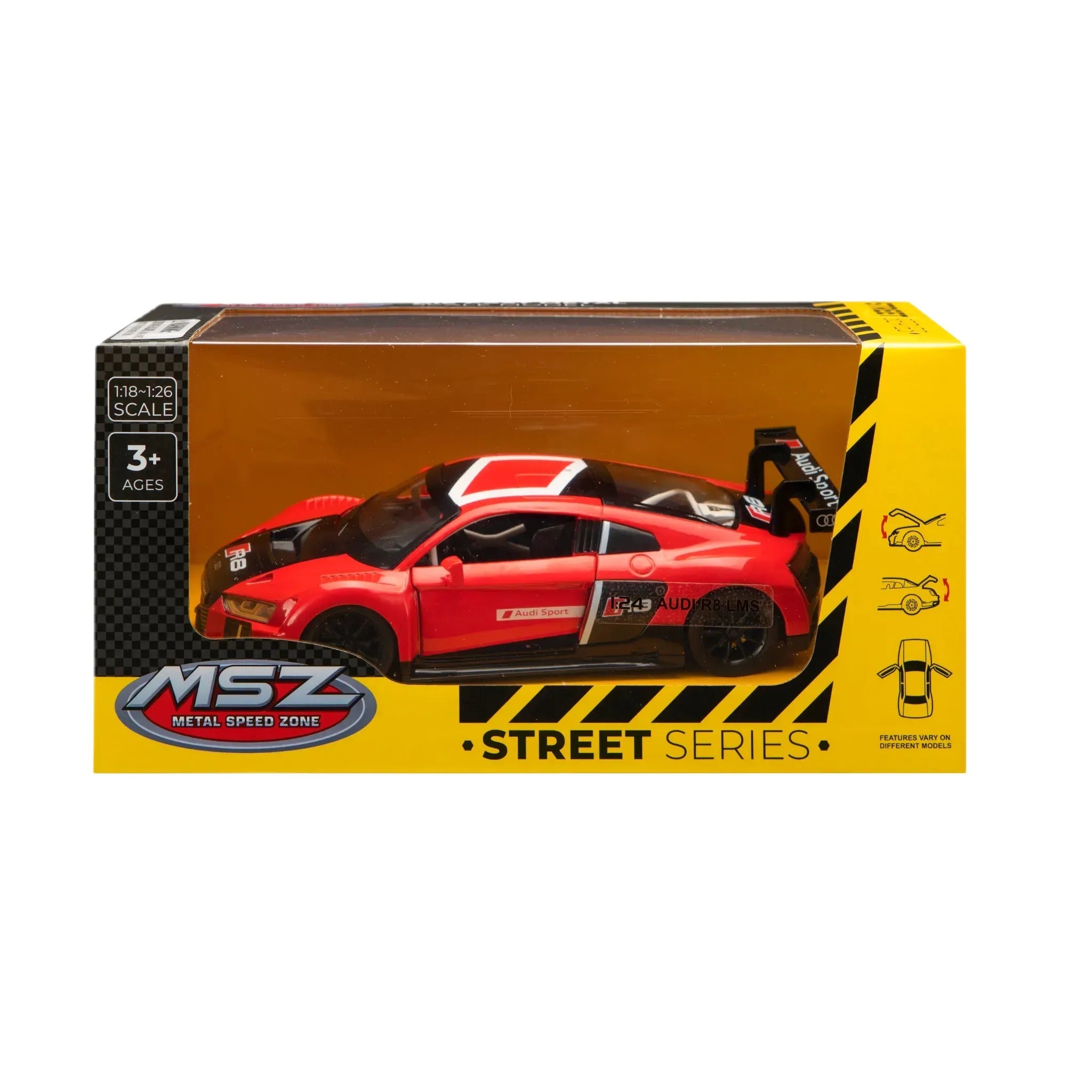 1/24 Audi R8 LMS (19cm Long) - Red – Toy Kingdom South Africa
