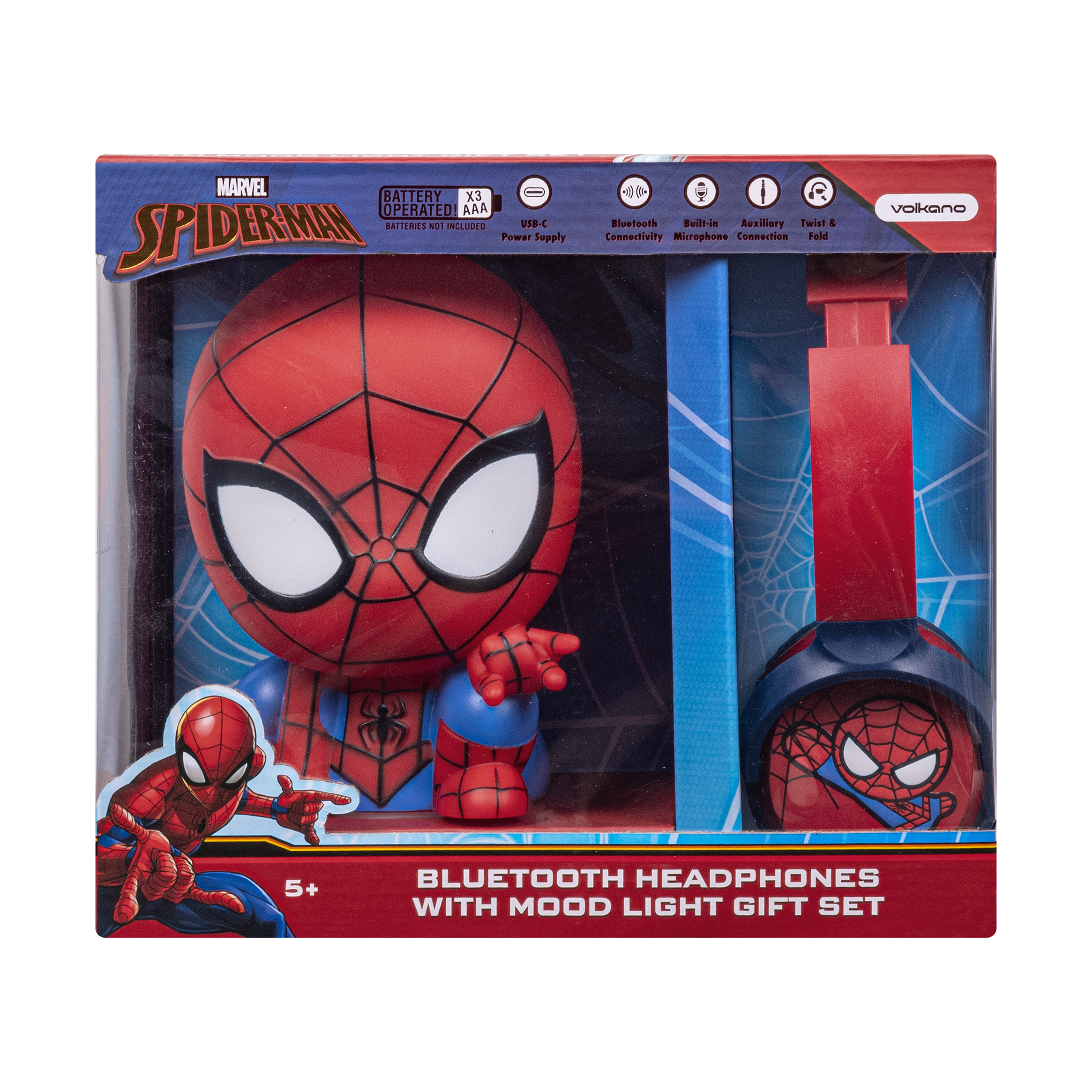 Spider-Man Bluetooth Headphone and Touch Light Combo – Toy Kingdom
