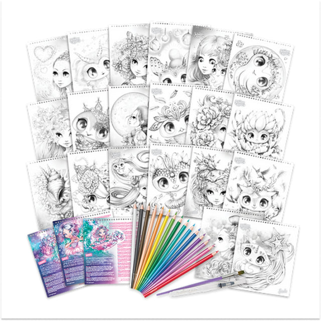 Nebulous Stars Watercoloring Book Set Estrelia