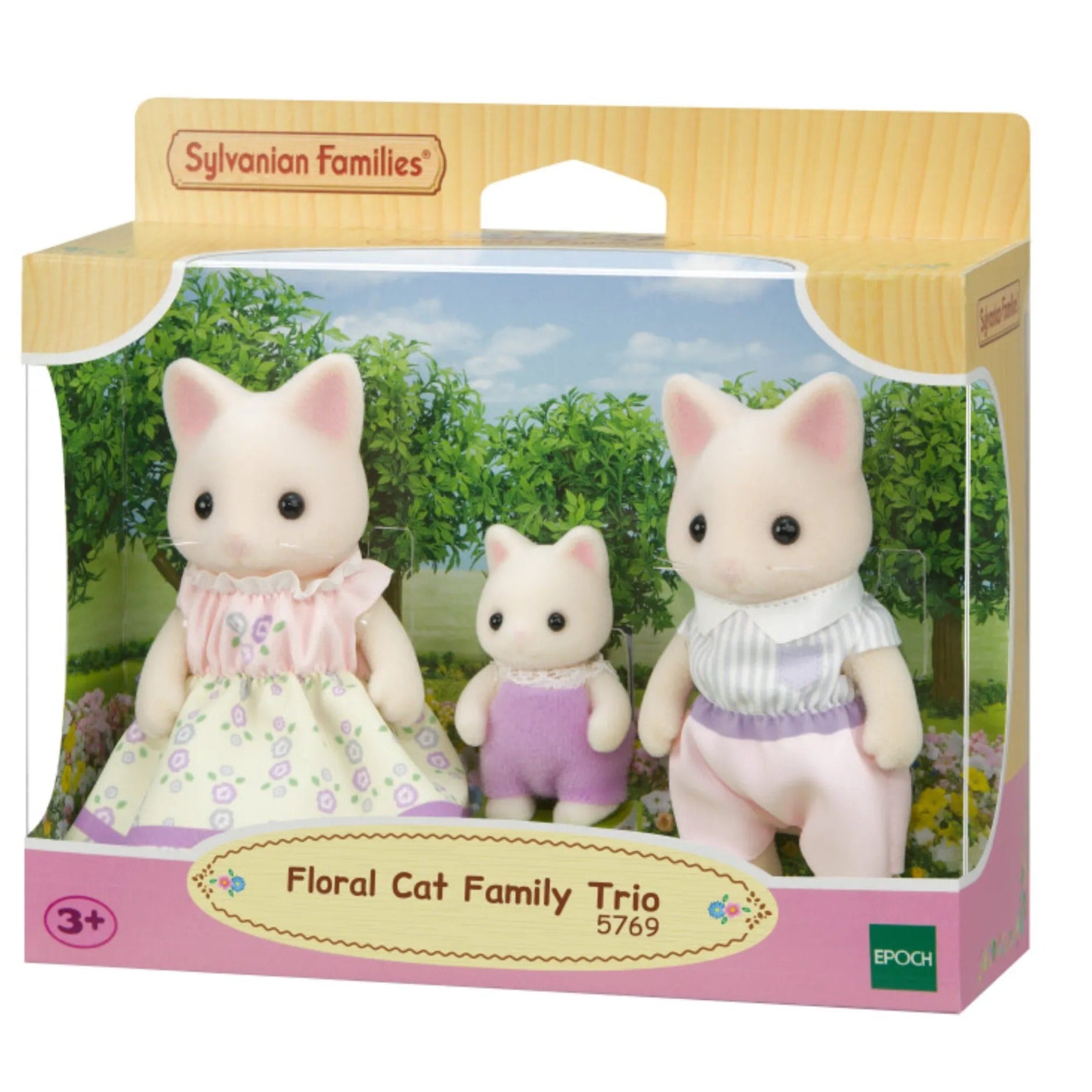 family cats　0331 Floral Cat Family Trio ES – Toy Kingdom South Africa